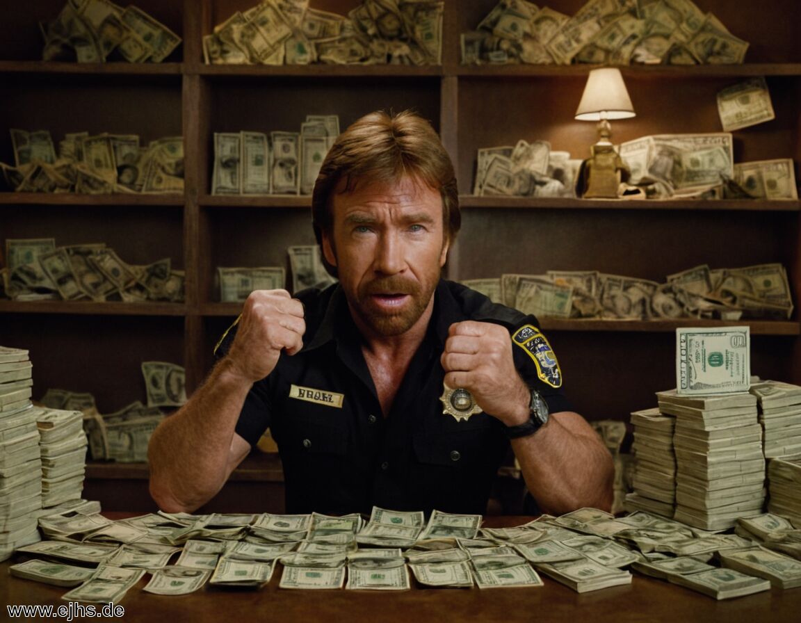 Lizenzeinnahmen durch Merchandising und Produkte   - Chuck Norris Vermögen » Actionheld und seine Finanzen